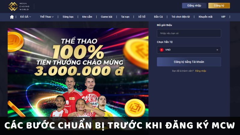 Các Bước Chuẩn Bị Trước Khi Đăng Ký MCW